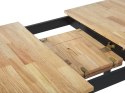 Stół do jadalni rozkładany drewniany 120/150 x 80 cm jasny z czarnym HOUSTON Lumarko!