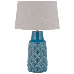 Lampa stołowa ceramiczna niebieska THAYA Lumarko!