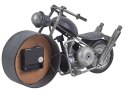 Zegar stojący w kształcie motoru czarno-srebrny BERNO Lumarko!