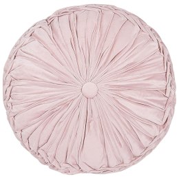 Poduszka dekoracyjna z plisami ⌀ 40 cm różowa UDALA Lumarko!