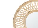 Bambusowe okrągłe lustro ścienne ø 60 cm naturalne BACATA Lumarko!