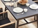 Stół ogrodowy metalowy 150 x 90 cm czarny CANETTO Lumarko!