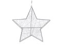 Dekoracja ogrodowa wisząca LED gwiazda 58 cm srebrna KURULA Lumarko!