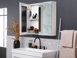 Szafka łazienkowa wisząca z lustrem 80 x 70 cm NAVARRA Lumarko!