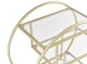 Metalowy wózek kuchenny 3-poziomowy złoty COLTON Lumarko!