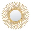 Rattanowe lustro ścienne słońce ⌀ 60 cm naturalne TAGOLU Lumarko!