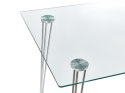 Stół do jadalni szklany 120 x 70 cm srebrny WINSTON Lumarko!