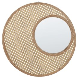 Rattanowe okrągłe lustro ścienne ⌀ 60 cm naturalne PALAU Lumarko!