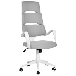 Krzesło biurowe regulowane biało-szare GRANDIOSE Lumarko!