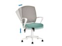 Krzesło biurowe regulowane szaro-niebieskie BONNY Lumarko!