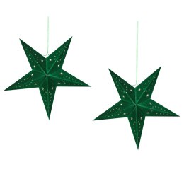 Zestaw 2 wiszących gwiazd welurowych LED 45 cm zielony MOTTI Lumarko!