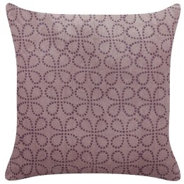 Welurowa poduszka dekoracyjna wzór geometryczny 45 x 45 cm różowa LARKSPUR Lumarko!
