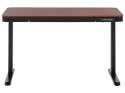 Biurko regulowane elektrycznie 120 x 60 cm z portem USB ciemne drewno z czarnym KENLY Lumarko!