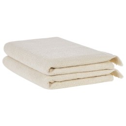 Komplet 2 ręczników bawełnianych frotte beżowy ATIU Lumarko!
