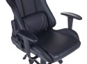 Krzesło biurowe regulowane ekoskóra LED czarne GLEAM Lumarko!