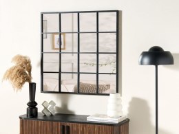 Metalowe lustro ścienne okno 78 x 78 cm czarne BLESLE Lumarko!