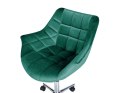 Krzesło biurowe regulowane welurowe zielone LABELLE Lumarko!