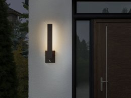 Lampa ścienna zewnętrzna LED z czujnikiem ruchu czarna TUMMEL Lumarko!