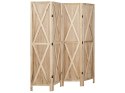 4-panelowy składany parawan pokojowy drewniany 170 x 163 cm jasne drewno RIDANNA Lumarko!