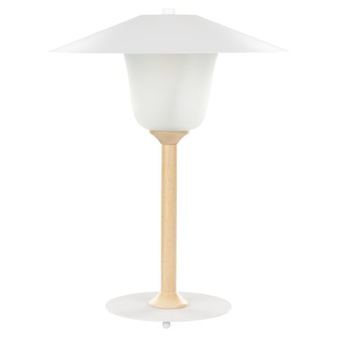Lampa stołowa drewniana biała MOPPY Lumarko!