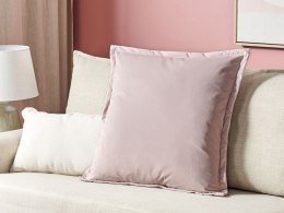 Welurowa poduszka dekoracyjna 60 x 60 cm różowa EUSTOMA Lumarko!