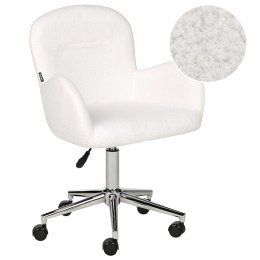 Krzesło biurowe regulowane boucle białe PRIDDY Lumarko!
