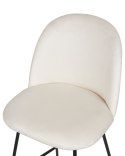 Zestaw 2 krzeseł barowych welurowy biały ARCOLA Lumarko!