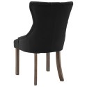 Krzesła stołowe, 2 szt., czarne, obite tkaniną Lumarko!