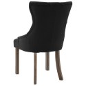 Krzesła stołowe, 4 szt., czarne, obite tkaniną Lumarko!