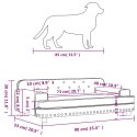 Legowisko dla psa, kremowe, 90x53x30 cm, aksamit Lumarko!