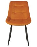 Zestaw 2 krzeseł do jadalni welurowy pomarańczowy MELROSE Lumarko!