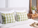 2 poduszki dekoracyjne w kratę 40 x 60 cm zielone TAMNINE Lumarko!