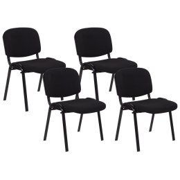 Zestaw 4 krzeseł konferencyjnych czarny CENTRALIA Lumarko!