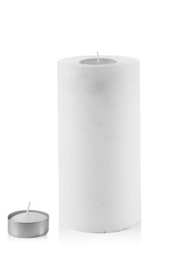 ŚWIECA LAMPION WALEC 120X240 RUSTIC biała Lumarko!