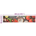 Dywanik kuchenny, wzór w warzywa, 60x300 cm, aksamit Lumarko!