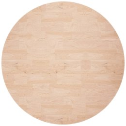 Okrągły blat do stolika, Ø80x2,5 cm, surowe drewno dębowe Lumarko!
