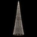 Choinka z lampek, na maszt, 1534 zimne białe LED, 500 cm Lumarko!