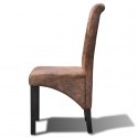 Krzesła stołowe, 2 szt., brązowe, sztuczna skóra Lumarko!