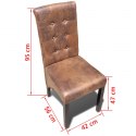 Krzesła stołowe, 4 szt., brązowe, sztuczna skóra Lumarko!