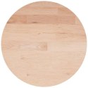 Okrągły blat do stolika, Ø50x1,5 cm, surowe drewno dębowe Lumarko!