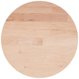 Okrągły blat do stolika, Ø50x1,5 cm, surowe drewno dębowe Lumarko!