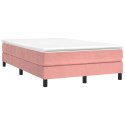 Łóżko kontynentalne, różowa, 120 x 200 cm, obite aksamitem Lumarko!