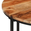 Stolik kawowy, 55x55x45 cm, lite drewno akacjowe i żelazo Lumarko!