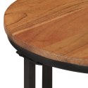 Stolik kawowy, 35x35x30 cm, lite drewno akacjowe i żelazo Lumarko!