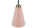 Lampa wisząca metalowa różowa CARES Lumarko!