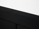 Łóżko kontynentalne tapicerowane 140 x 200 cm czarne ADMIRAL Lumarko!