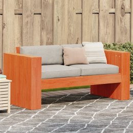 Sofa ogrodowa, 2-osobowa, woskowy brąz, 134x60x62 cm, sosnowa Lumarko!