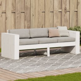 Sofa ogrodowa, 3-osobowa, biała, 189x60x62 cm, drewno sosnowe Lumarko!