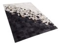 Dywan patchwork skórzany 160 x 230 cm czarno-biały KEMAH Lumarko!