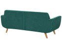 Pokrowiec na sofę 3-osobową welurowy zielony BERNES Lumarko!